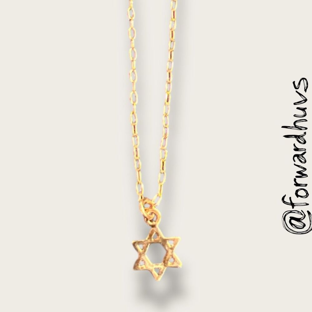 Star of David Necklace – 16” – 1/20 14K Rose Gold-Filled - Picture 4 of 8